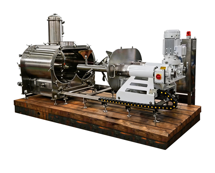 Twin-paddle pull-out mixer