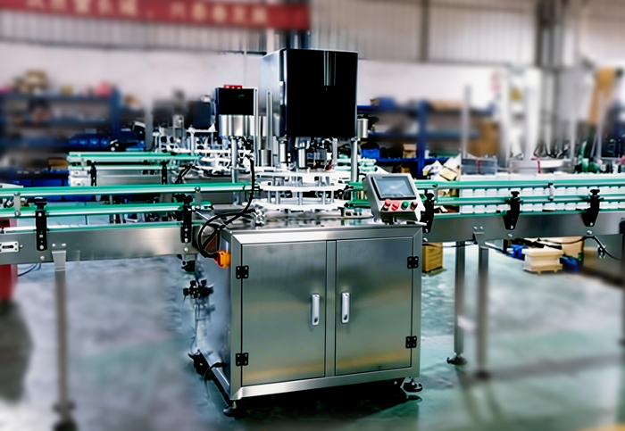 Fully automatic screw capping and pressing machine – dedicated for industrial assembly lines, integrated capping & pressing unit.